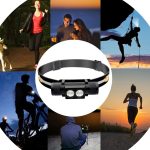 D25 10W 2 x XML-2 IPX6 wasserdichtes Stirnbandlicht, 2400 LM USB Charging Einstellbarer LED-Außenscheinwerfer – Bild 11