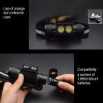 D25 10W 2 x XML-2 IPX6 wasserdichtes Stirnbandlicht, 2400 LM USB Charging Einstellbarer LED-Außenscheinwerfer – Bild 8