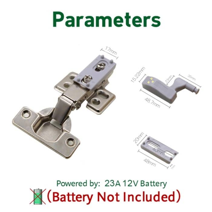 10 Stück 0,3 W Universal Innenscharnier LED Sensorlampe Schrank 3 LEDs Nachtlicht Auto ON/OFF Glühbirne, 10 PCS White Light, 10 PCS Warm White – Bild 7