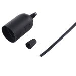 E27-Lampenfassungssockelhalter mit Elektrokabel, Kabellänge: 28 cm, E27 – Bild 4