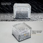 IP68 wasserdichte solarbetriebene LED-Außenleuchte aus gehärtetem Glas für den Außenbereich, Gartendekorationslampe mit 0,2 W Solarpanel – Bild 4