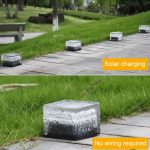 IP68 wasserdichte solarbetriebene LED-Außenleuchte aus gehärtetem Glas für den Außenbereich, Gartendekorationslampe mit 0,2 W Solarpanel – Bild 5