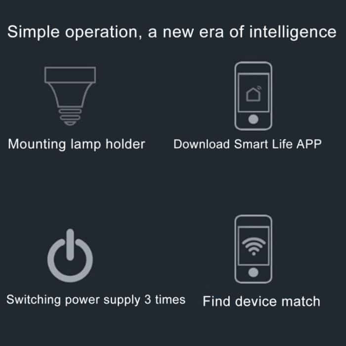 200 W Max E27 APP Fernbedienung WiFi Smart Glühbirnenadapter Lampensockel Funktioniert mit Alexa Echo und Google Home, AC 100-250V – Bild 7