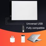 Ultradünne tragbare USB-LED-Artcraft-Verfolgungslichtbox im Format A4 Kopierplatine Helligkeitsregelung für Künstler, die Skizzen, Animationen und Röntgenbilder zeichnen – Bild 5