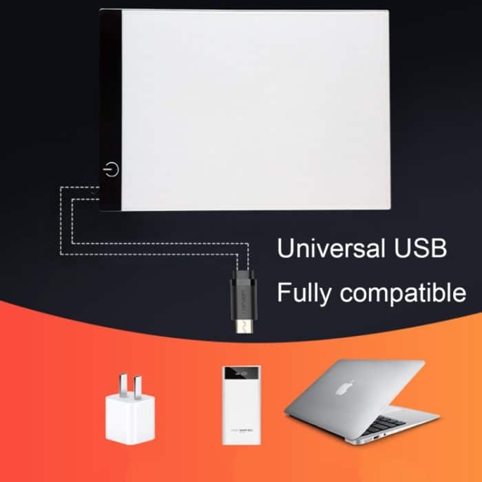 Ultradünne tragbare USB-LED-Artcraft-Rückverfolgungslichtbox im Format A4 Copy Board Helligkeitsregelung für Künstler, die Skizzen, Animationen und Röntgenbilder zeichnen – Bild 5