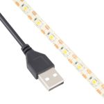 USB 2835 SMD LED Warm Light Waterproof Epoxy Lichtschlauch, DC 5 V, Länge: 50 cm – Bild 3
