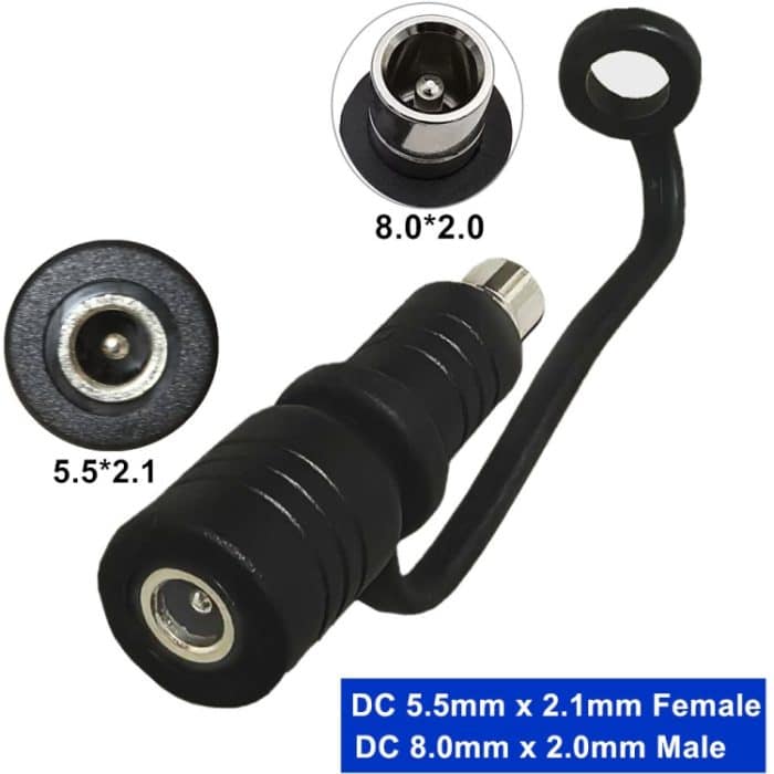 DC 5,5 mm x 2,1 mm Buchse auf DC 8,0 mm x 2,0 mm Stecker Adapter für tragbare Kraftwerke, Solargeneratoren, For Portable Power Station, Solar Generators – Bild 5