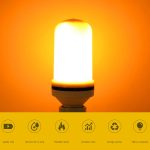 E27 6W LED simulierte flackernde Flammeffekt-Glühbirne, 1400K mit 3 Modi, AC 85-265V – Bild 8