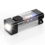 3W Weißlicht-COB-LED-Taschenlampe, multifunktionale Schlüsselanhänger-Mini-Taschenlampe