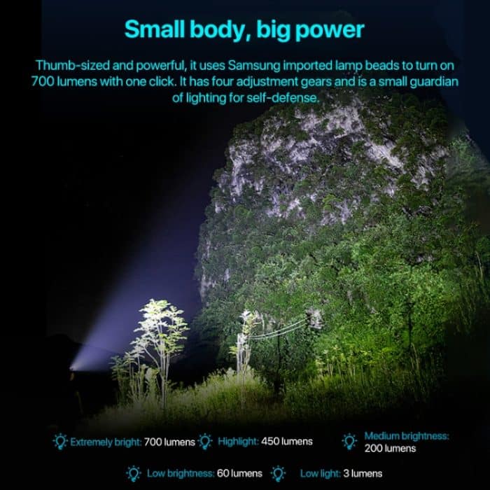 3W Weißlicht-COB-LED-Taschenlampe, multifunktionale Schlüsselanhänger-Mini-Taschenlampe – Bild 6