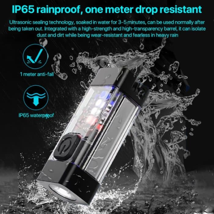 3W Weißlicht-COB-LED-Taschenlampe, multifunktionale Schlüsselanhänger-Mini-Taschenlampe – Bild 10