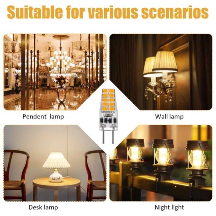 GY6.35 3W 245-280LM 20 LED SMD 2835 Dimmer Mais Glühbirne, AC/DC 12V – Bild 7