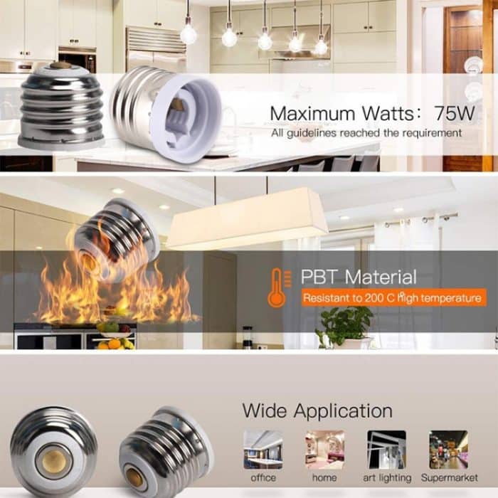 Adapterkonverter für Glühlampen E17 bis E14 – Bild 5