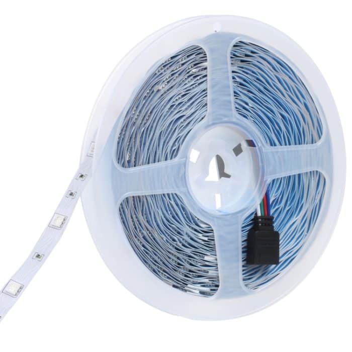 LED9213.jpg 20m 600 LEDs SMD 5050 IP44 Wasserdichte RGB-Lichtstreifen mit 24-Tasten Bluetooth + Musik-Fernbedienung, EU-Stecker – Bild 1