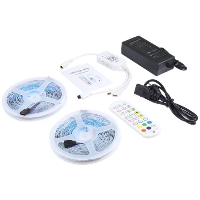 20m 600 LEDs SMD 5050 IP44 Wasserdichte RGB-Lichtstreifen mit 24-Tasten Bluetooth + Musik-Fernbedienung, EU-Stecker – Bild 5