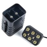 6 Abschnitte 18650 Batterie Multifunktions-Mobile-Power-Box mit 8,4 V Rundkopf und 5 V USB-Doppelspannungsausgang ohne Batterie, 8.4v