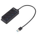 4 Port USB 3.0 Hi-Speed ​​Multi Hub Erweiterung mit Switch für PC & Laptop – Bild 2