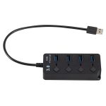 4 Port USB 3.0 Hi-Speed ​​Multi Hub Erweiterung mit Switch für PC & Laptop – Bild 3