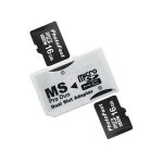 CR-5400 Micro SDHC (TF) mit zwei Steckplätzen zu MS PRO Duo Adapter, unterstützte Gesamtkapazität: 64 GB