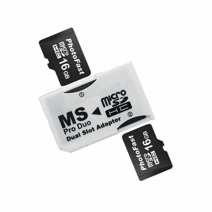 CR-5400 Micro SDHC (TF) mit zwei Steckplätzen zu MS PRO Duo Adapter, unterstützte Gesamtkapazität: 64 GB – Bild 2
