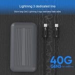 Blueendless M.2 NVME Thunderbolt 3 Solid State Mobile Hard Disk Box Festplattenlaufwerk, M8 – Bild 4