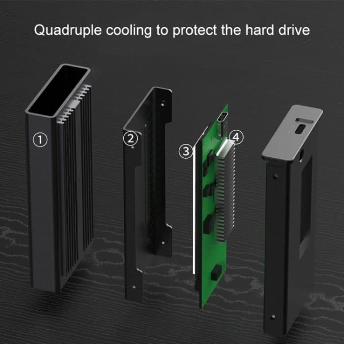 Blueendless M.2 NVME Thunderbolt 3 Solid State Mobile Hard Disk Box Festplattenlaufwerk, M8 – Bild 6