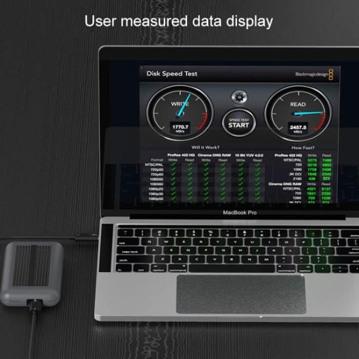 Blueendless M.2 NVME Thunderbolt 3 Solid State Mobile Hard Disk Box Festplattenlaufwerk, M8 – Bild 9