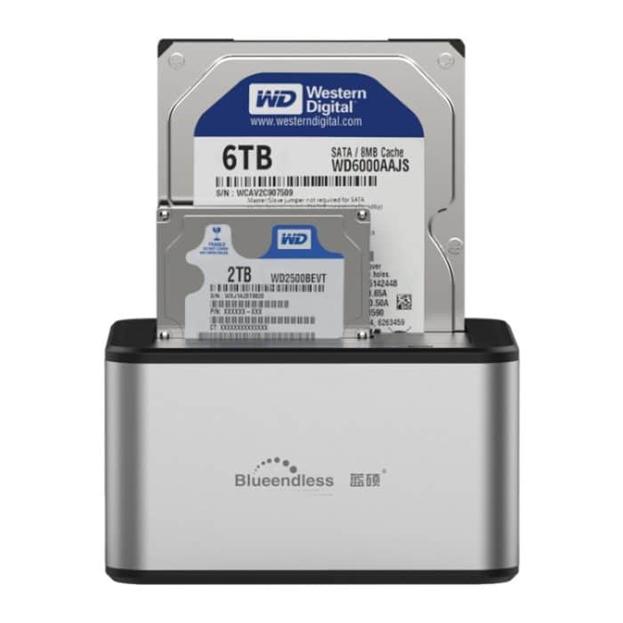 Blueendless 2,5/3,5 Zoll SATA USB 3.0 2 Bay Offline Copy Festplattendock – Bild 4
