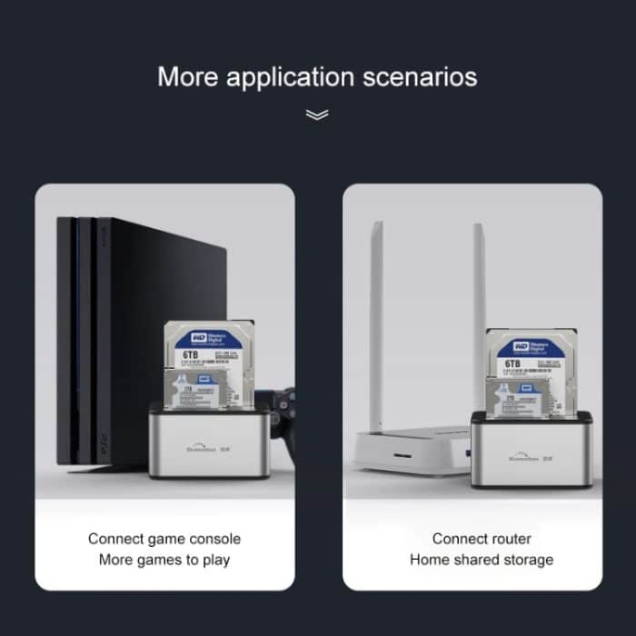 Blueendless 2,5/3,5 Zoll SATA USB 3.0 2 Bay Offline Copy Festplattendock – Bild 9