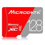 MICRODATA 128 GB Class10 Rot und Grau TF (Micro SD) Speicherkarte