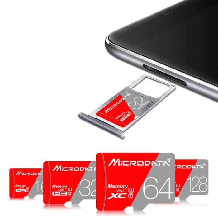 MICRODATA 128 GB Class10 Rot und Grau TF (Micro SD) Speicherkarte – Bild 3