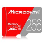 MICRODATA 256 GB Class10 Rot und Grau TF (Micro SD) Speicherkarte