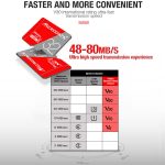 MICRODATA 256 GB Class10 Rot und Grau TF (Micro SD) Speicherkarte – Bild 5