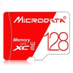 MICRODATA 128 GB Hochgeschwindigkeits-U3-Rot-Weiß-TF-Speicherkarte (Micro SD)