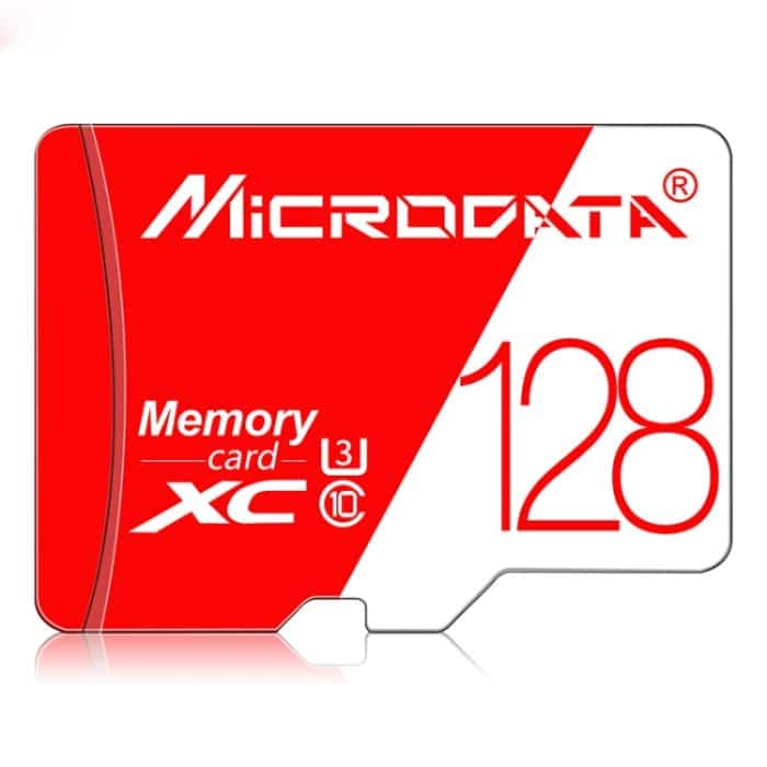 MICRODATA 128 GB Hochgeschwindigkeits-U3-Rot-Weiß-TF-Speicherkarte (Micro SD) – Bild 1