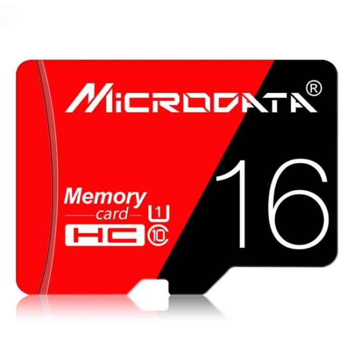 MICRODATA 16 GB High Speed ​​U1 Rot und Schwarz TF (Micro SD) Speicherkarte – Bild 2