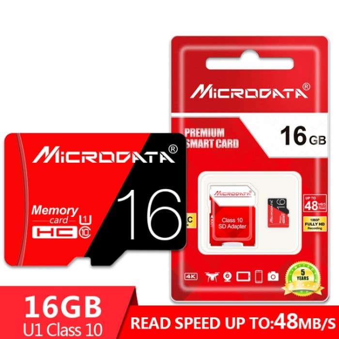 MICRODATA 16 GB High Speed ​​U1 Rot und Schwarz TF (Micro SD) Speicherkarte – Bild 4