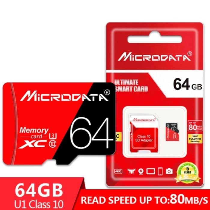 MICRODATA 64 GB High Speed ​​U3 Rot und Schwarz TF (Micro SD) Speicherkarte – Bild 4
