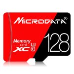 MICRODATA 128 GB Hochgeschwindigkeits-U3-Rot- und Schwarz-TF-Speicherkarte (Micro SD)