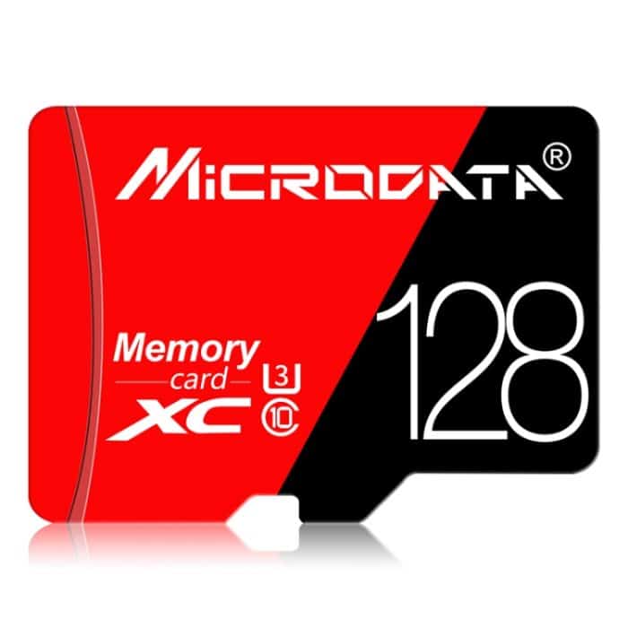 MC5757.jpg MICRODATA 128 GB Hochgeschwindigkeits-U3-Rot- und Schwarz-TF-Speicherkarte (Micro SD) – Bild 1