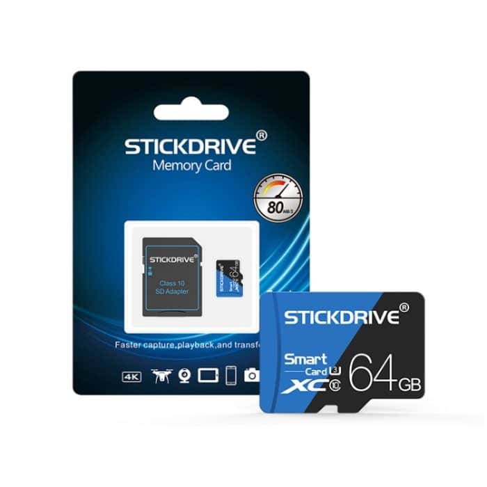 STICKDRIVE 64 GB Hochgeschwindigkeits-U3-Speicherkarte in Blau und Schwarz TF (Micro SD) – Bild 5