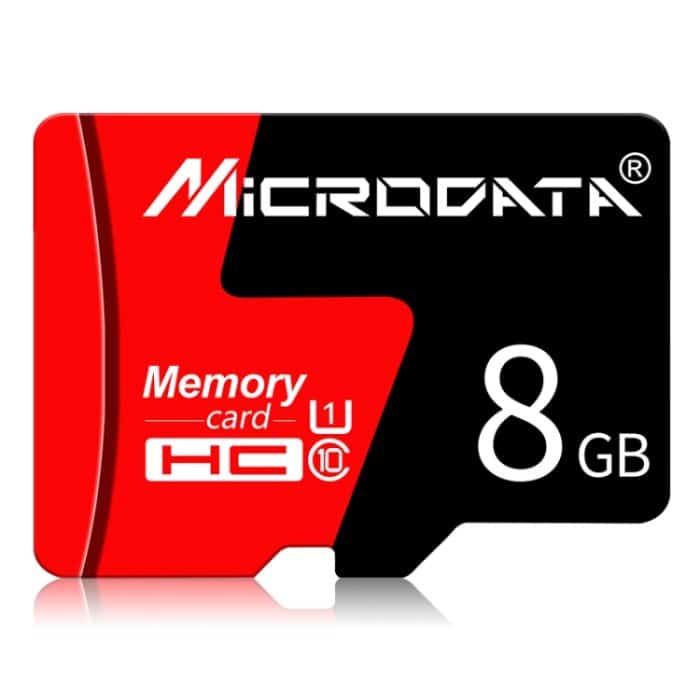 MICRODATA 8 GB U1 Rot und Schwarz TF (Micro SD) Speicherkarte – Bild 1