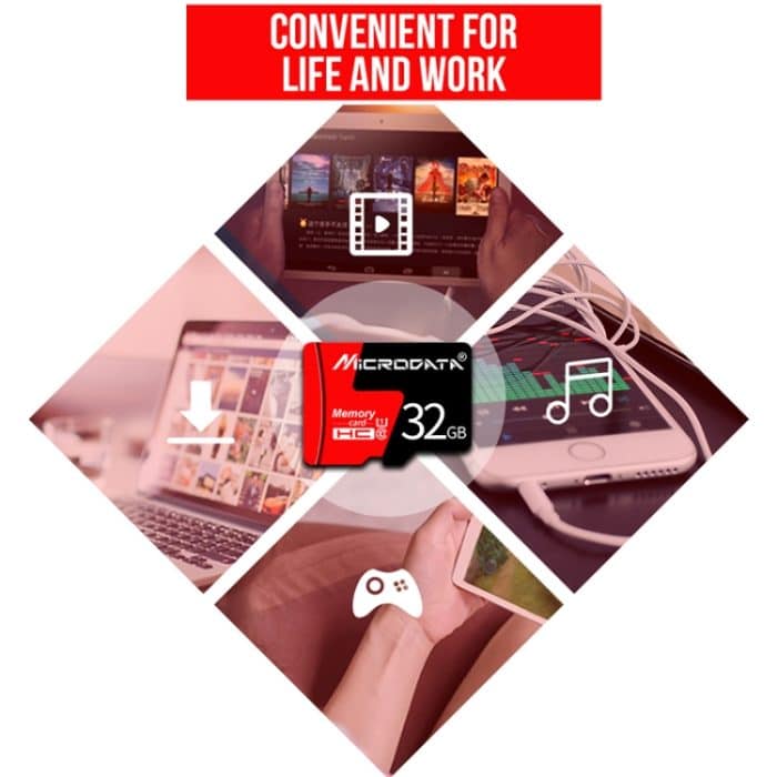 MICRODATA 16 GB U1 Rot und Schwarz TF (Micro SD) Speicherkarte – Bild 7