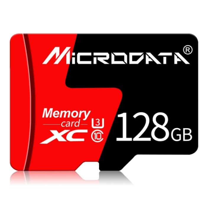 MICRODATA 128 GB U3 Rot und Schwarz TF (Micro SD) Speicherkarte – Bild 1