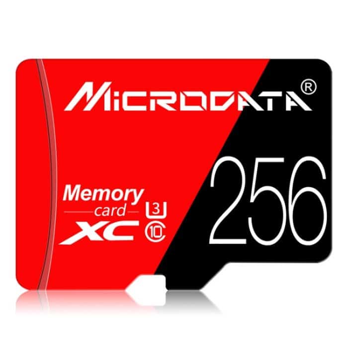 MC5768.jpg MICRODATA 256 GB U3 Rot und Schwarz TF (Micro SD) Speicherkarte – Bild 1