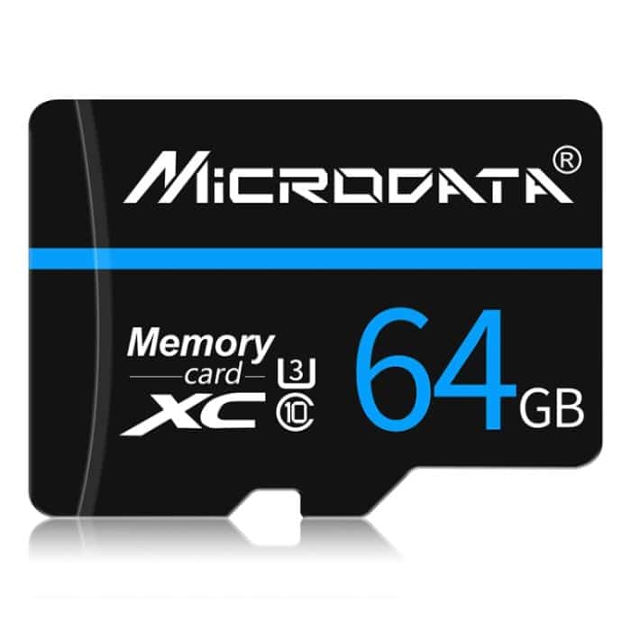 MICRODATA 64 GB U3 Blue Line und Black TF (Micro SD) Speicherkarte – Bild 2