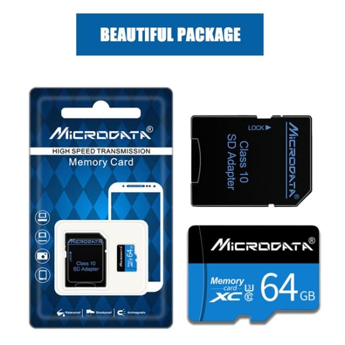 MICRODATA 64 GB U3 Blau und Schwarz TF (Micro SD) Speicherkarte – Bild 7