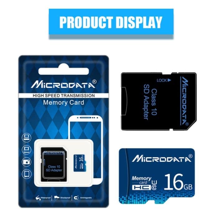 MICRODATA 16 GB U1 Blue TF (Micro SD) Speicherkarte – Bild 5