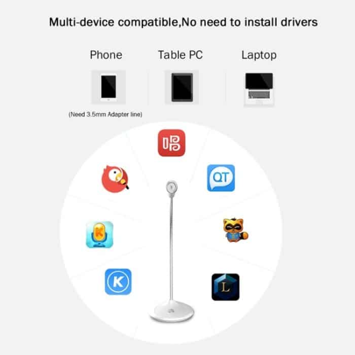 Kompatibel mit PC/Mac für Live-Übertragungen, Shows, KTV usw., BK USB Port/Black, BK USB Port/Red, BK USB Port/White – Bild 14