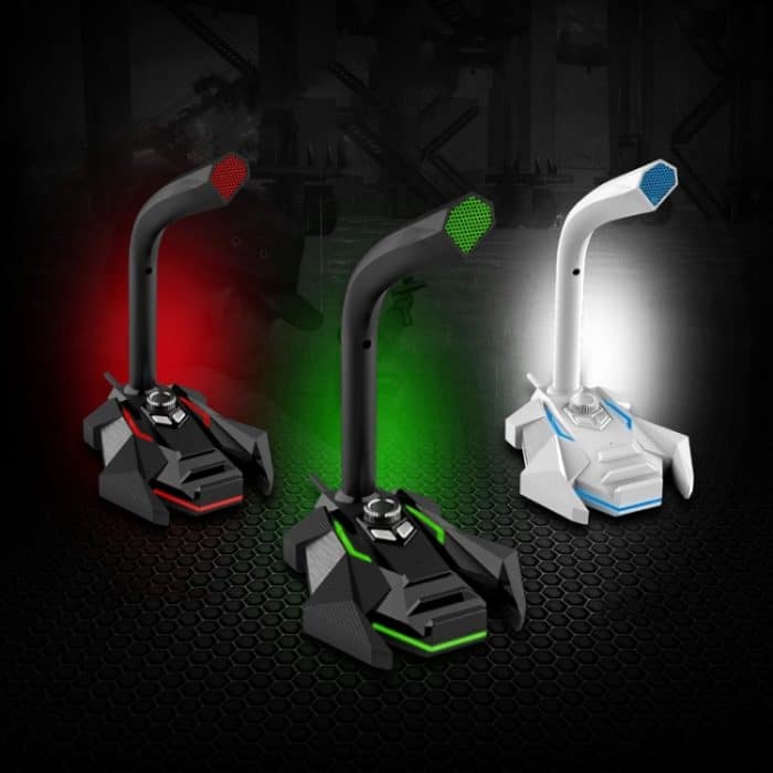 GK Desktop 3,5 mm kabelgebundenes Dual-Mic-Kondensatormikrofon, kompatibel mit PC/Mac für Live-Übertragung, Show, KTV usw., GK  3.5mm Port/Green, GK  3.5mm Port/Red, GK  3.5mm Port/White – Bild 2